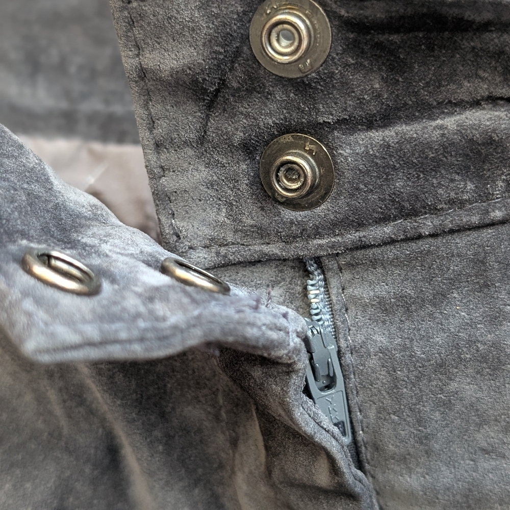 Danier Vintage Suede Gray Pants - Picture 9 of 14